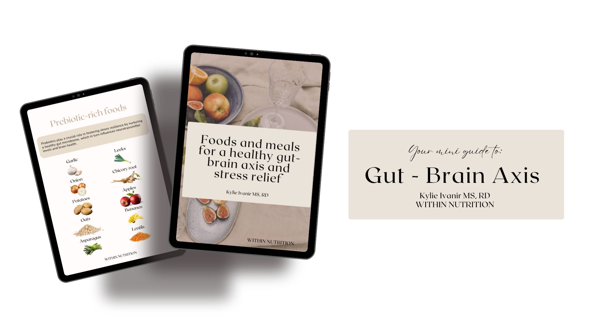 Guide to foods and meats supporting gut and brain health for stress relief.