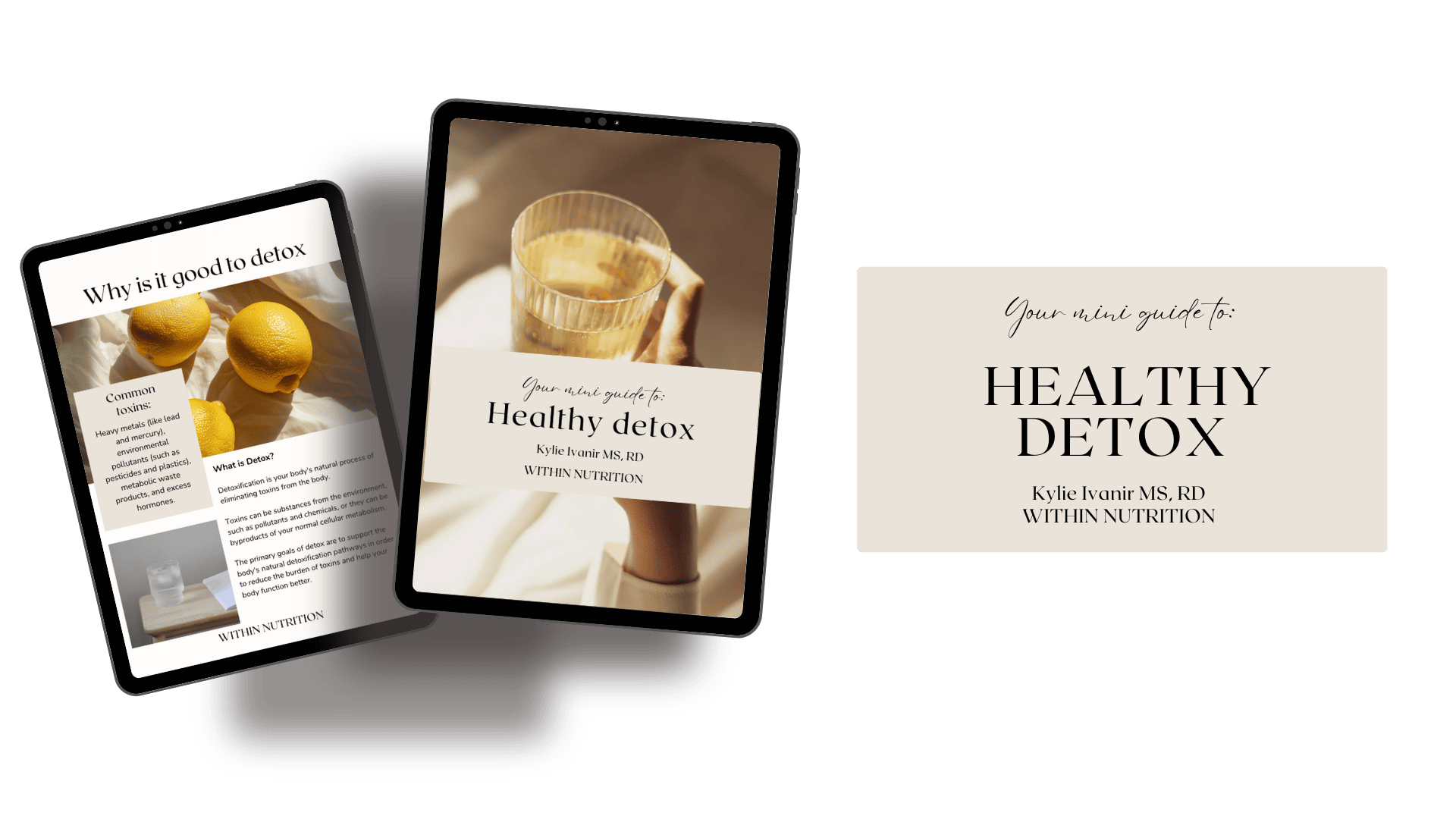 Free healthy detox guide by Within Nutrition on cleansing and wellness.