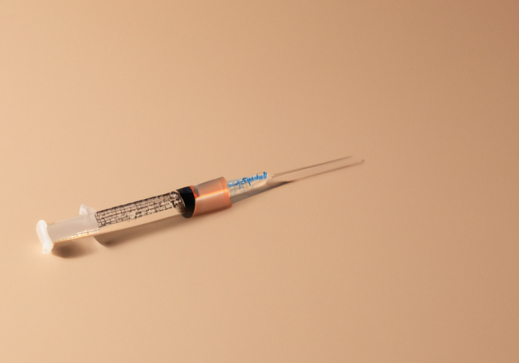 DALL·E 2023-04-25 11.20.05 - injection medication in minimalist background beige
